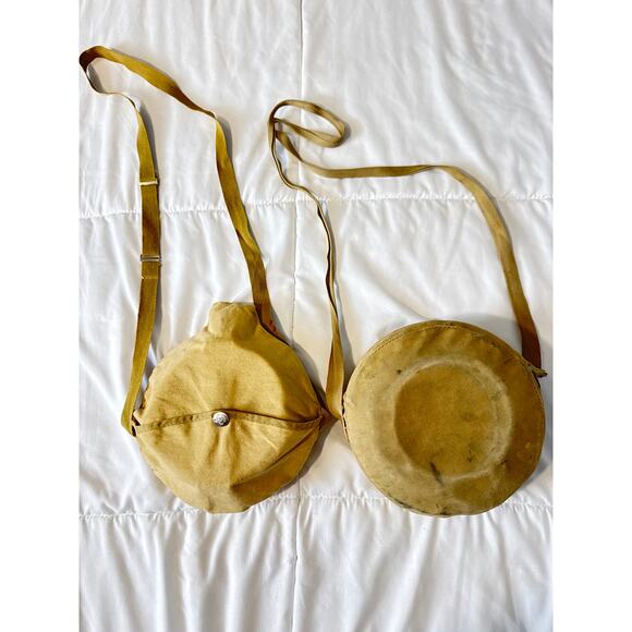 Vintage Boy Scouts of America Canteens Set of 2 Canvas Covered Aluminum - Picture 2 of 4